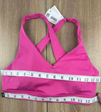 Lululemon Envital Bra Hot Pink Cross-Back Sports Bra NEW WITH TAGS measuring approx 28" bust and 26" band 