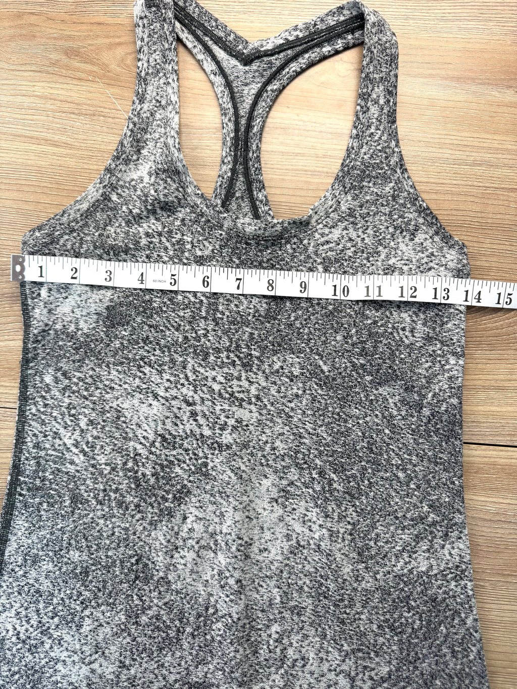 Lululemon Racerback Tank in mottled grey measuring 28" bust 