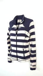 Lululemon Striped Zip Up Athletic Jacket | Size 8 at Blue Sparrow Shop