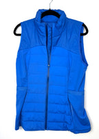 Lululemon blue insulated vest women size 12 full zip puffer vest athleisure outerwear.