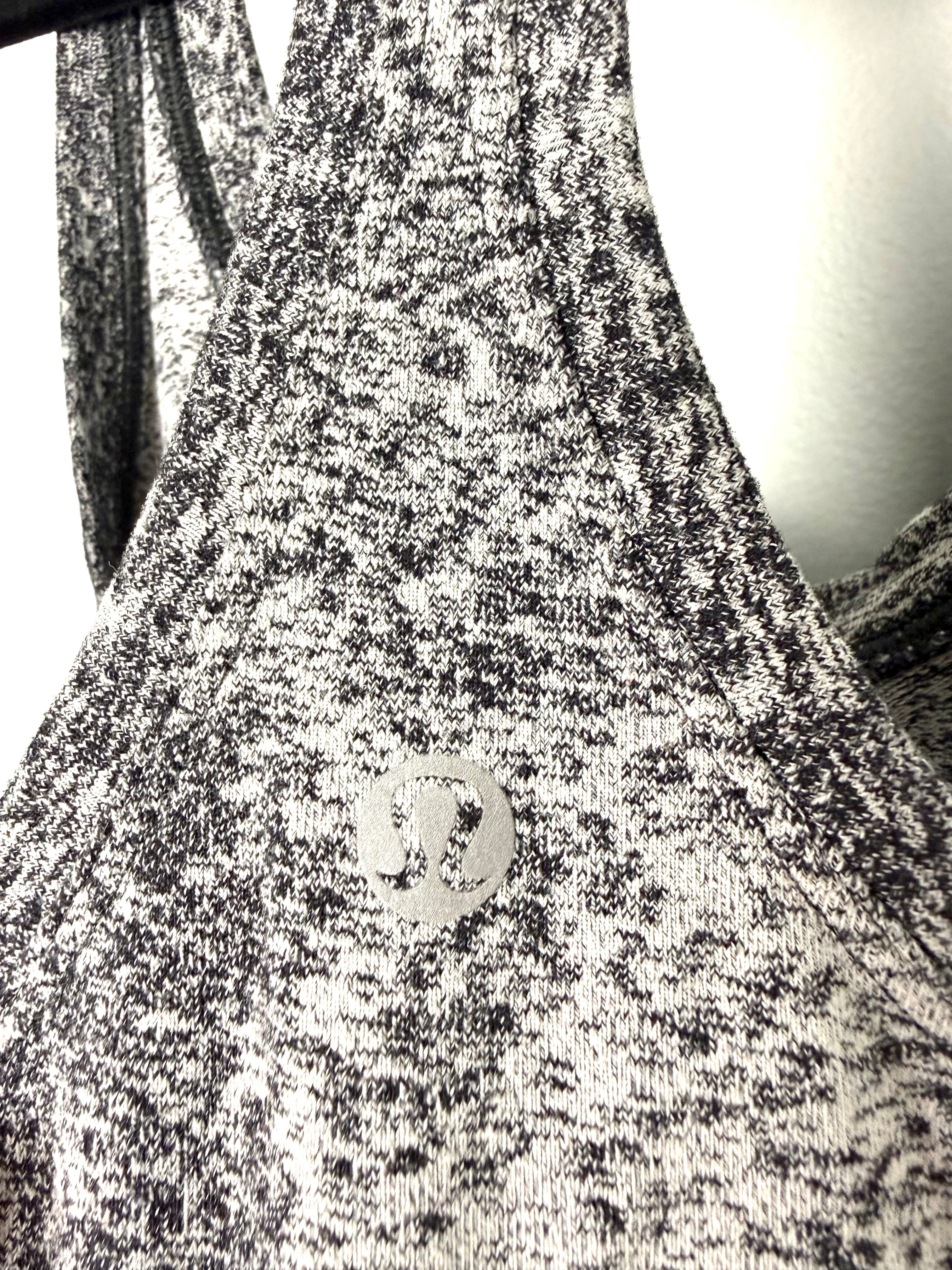 Lululemon logo detail black grey athletic tank