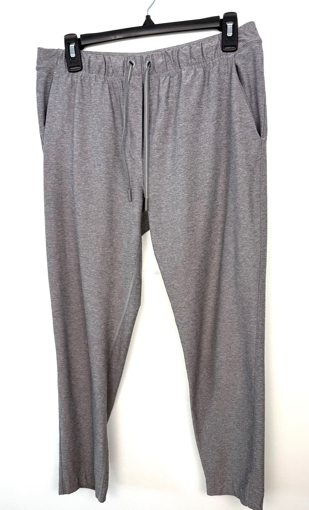 Lululemon women’s grey drawstring lounge pants front view