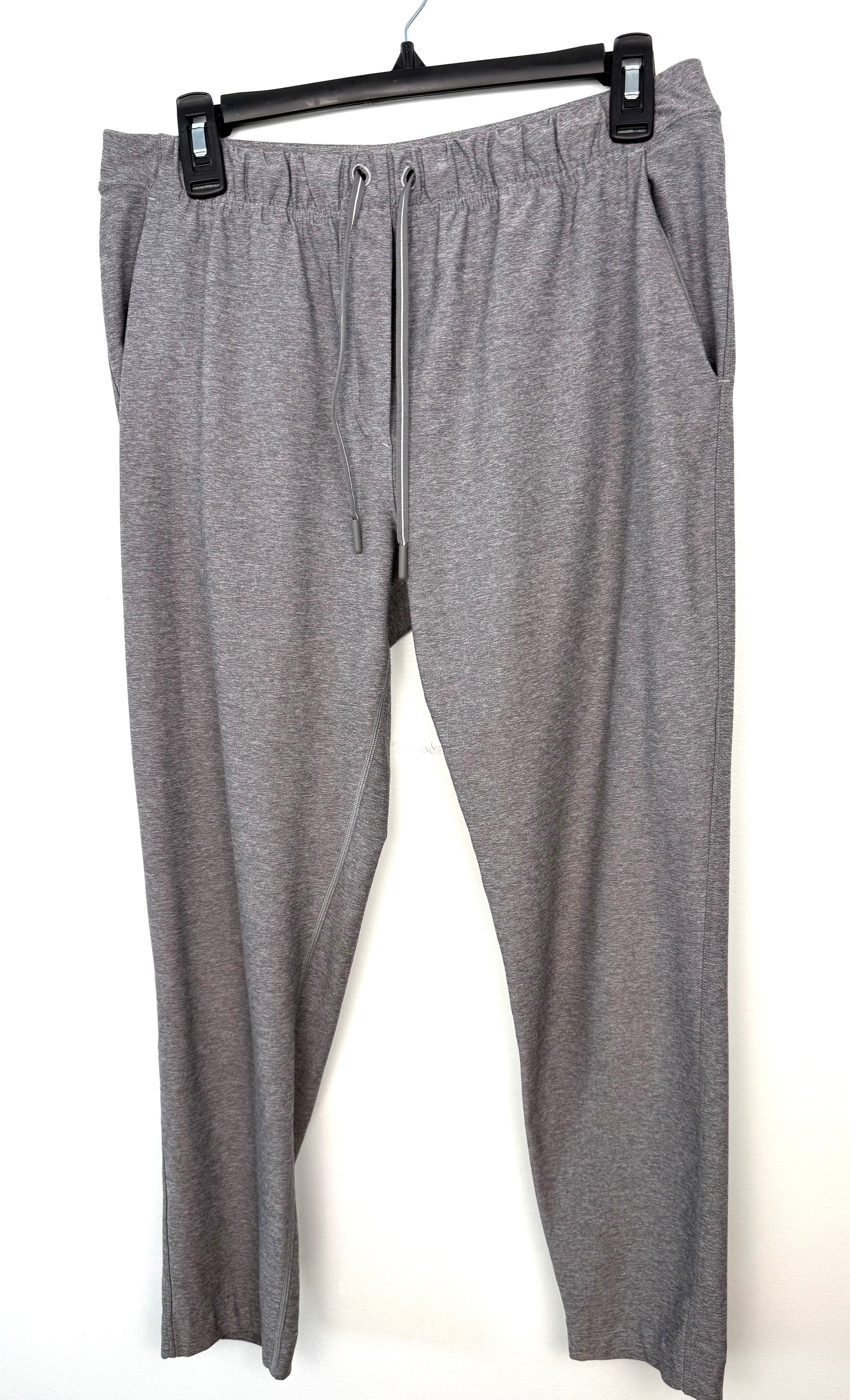 Lululemon women’s grey drawstring lounge pants front view