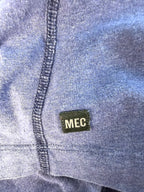 MEC decal on MEC Organic Cotton Long Sleeve Top in blue 