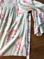 MOD Lusive Boho Peasant Blouse at Blue Sparrow Shop measuring 14" underarm to hem 
