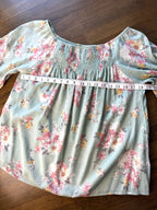 MOD Lusive Boho Peasant Blouse at Blue Sparrow Shop measuring 36" bust