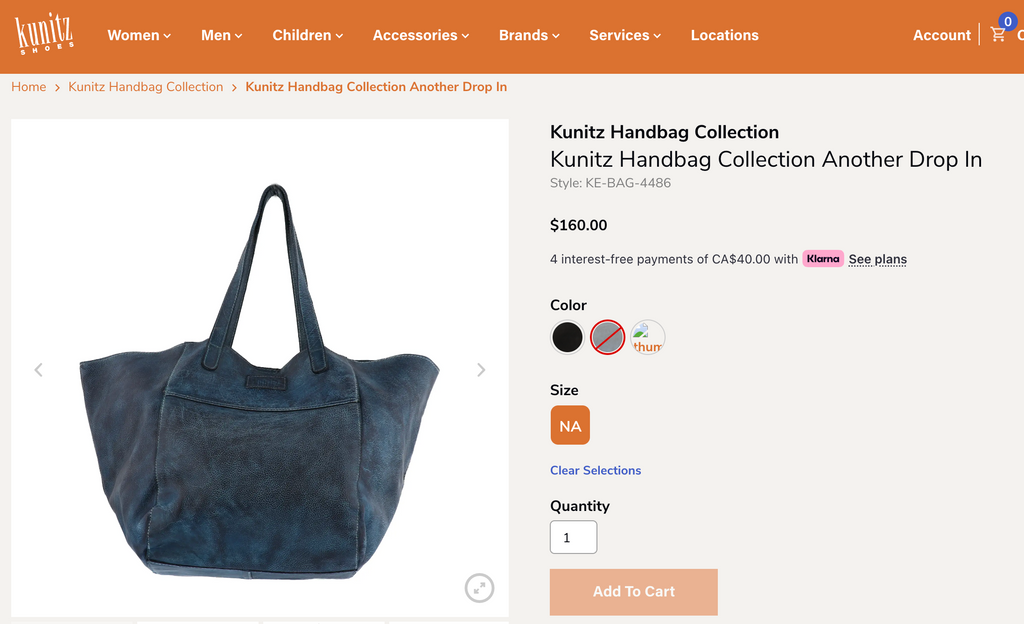 Made in Canada  Kunitz handcrafted leather tote bag on Kunitz website new 