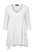 Made in Canada Sympli Asymmetrical Knit Tunic Top at Blue Sparrow Shop