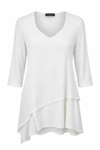 Made in Canada Sympli Asymmetrical Knit Tunic Top at Blue Sparrow Shop