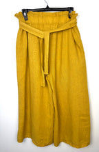  Made in Italy Alessia Santi Linen Wide Leg Pants Culotte Style on hanger