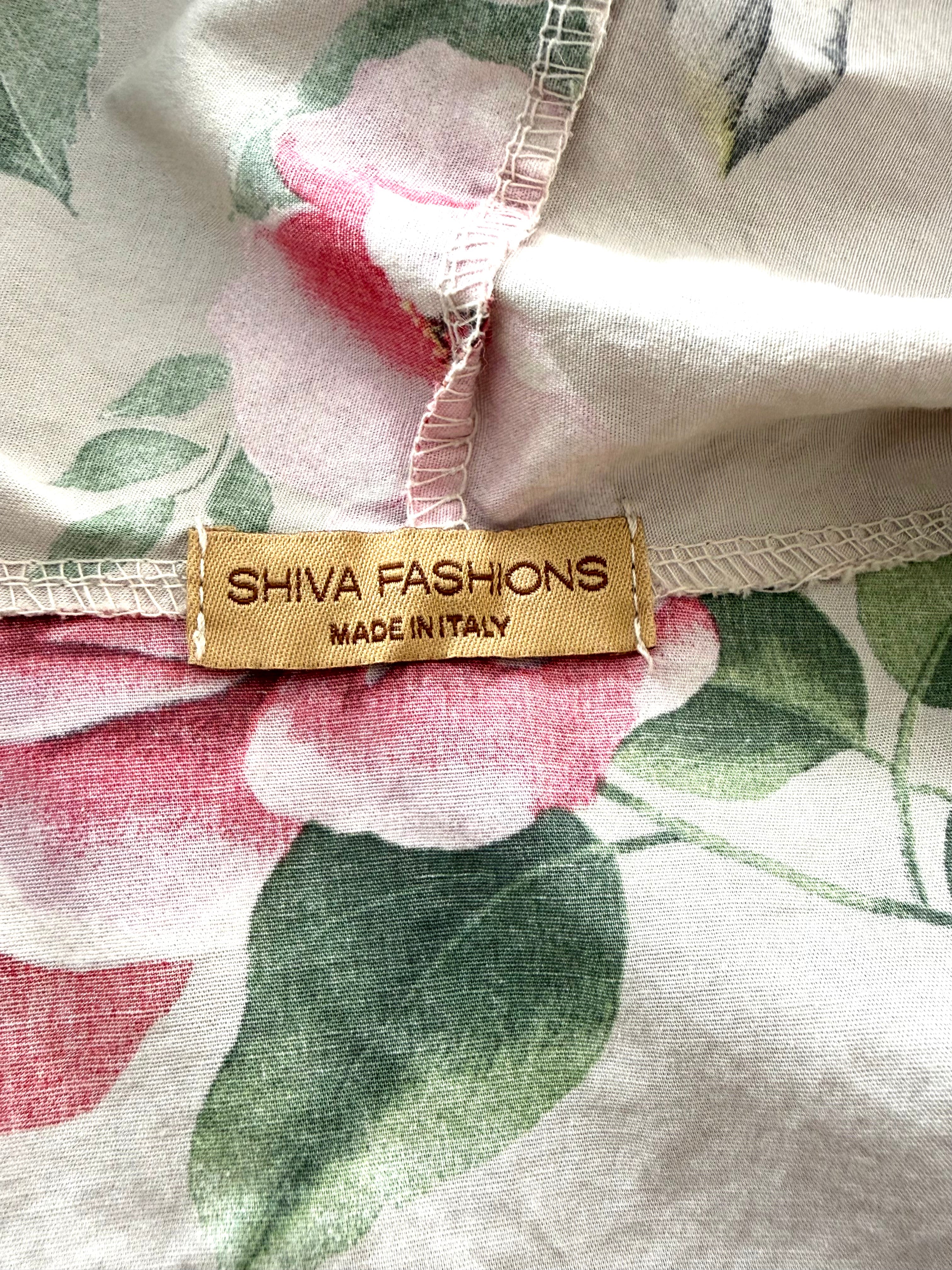 Made in Italy Shiva Fashions artisan cotton floral jacket label detail