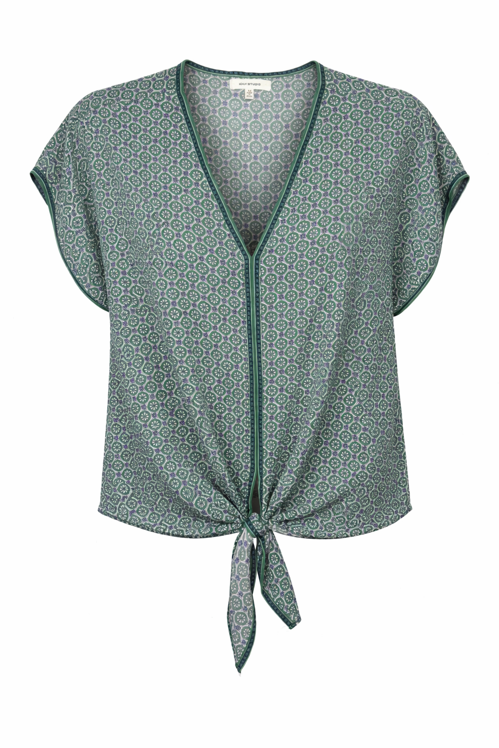 Max Studio Tie Front Blouse | Size M at Blue Sparrow Shop