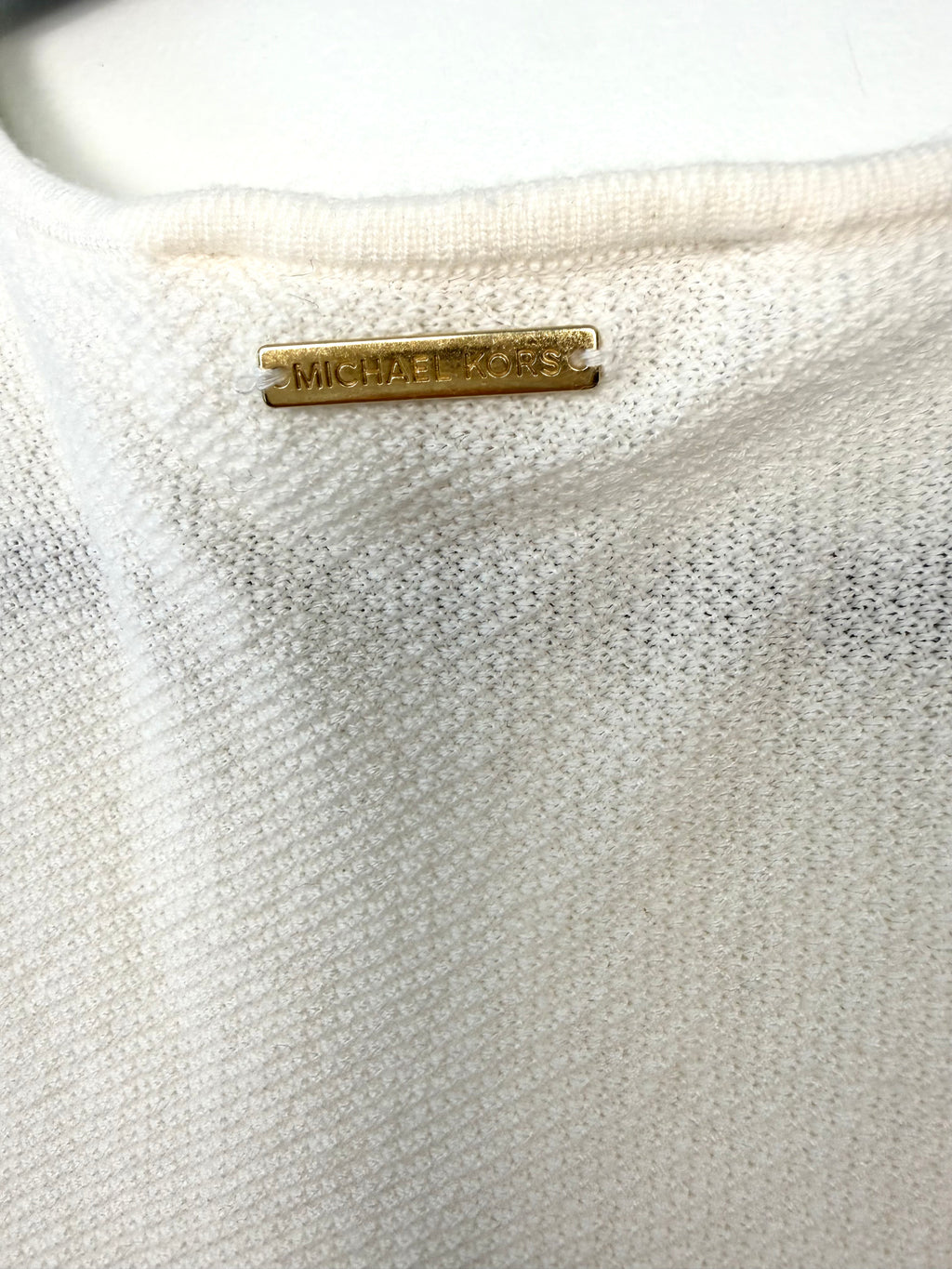 Michael Kors Tunic Sweater outside gold logo 