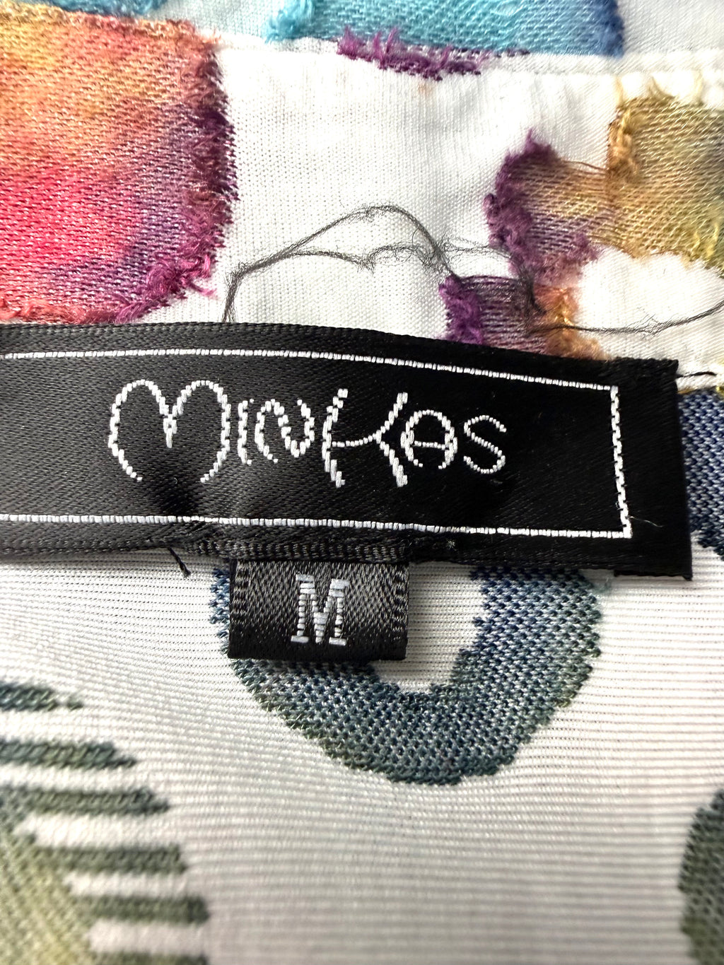 Minkas blouse or jacket multicoloured jacket inside label 