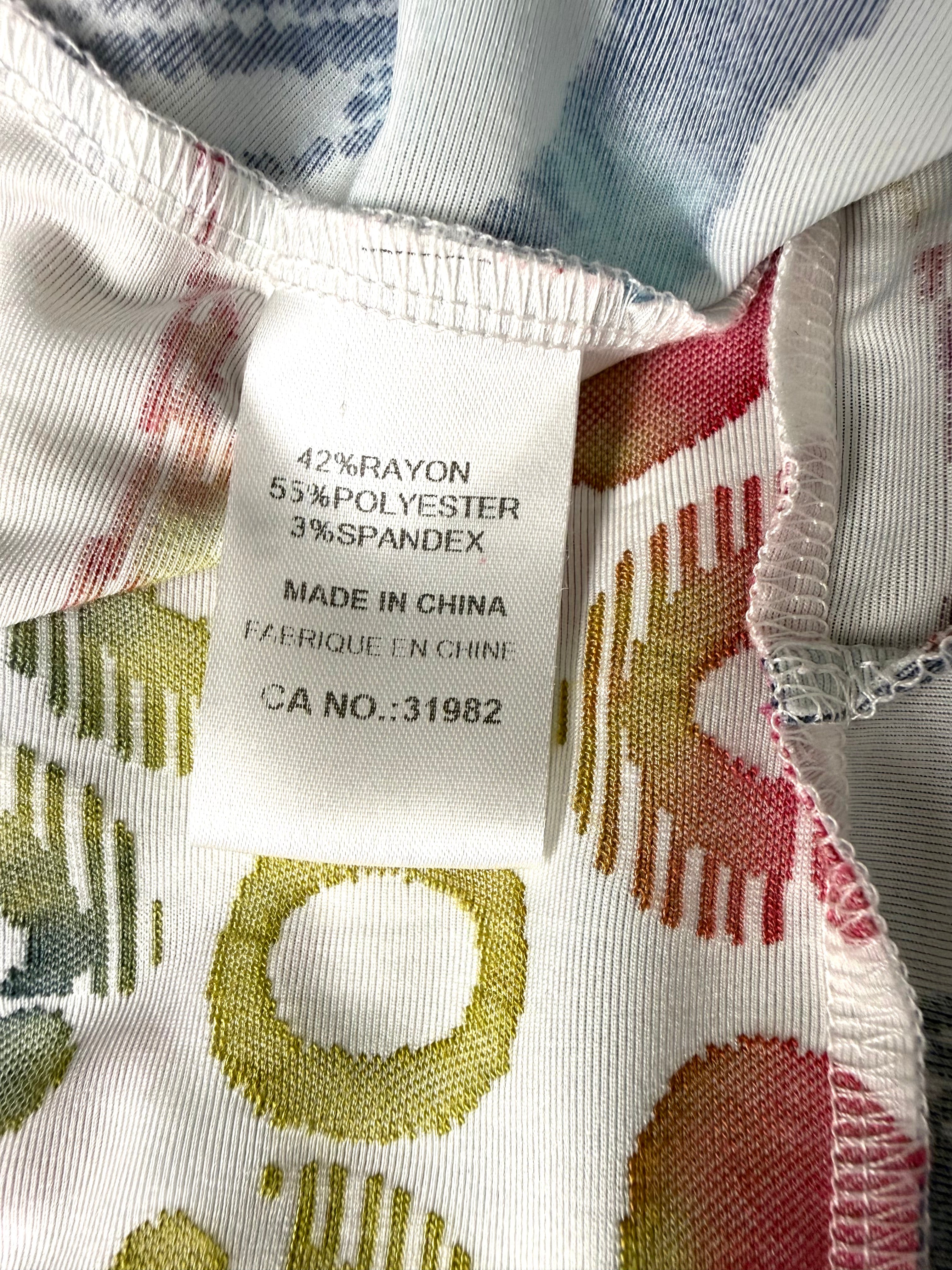 Minkas blouse or jacket multicoloured jacket inside label 