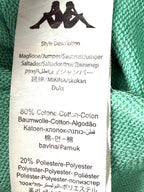 Mint green Kappa cropped sweatshirt inside label 80% cotton sweatshirt