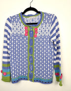 Mislook Fair Isle Knit Cardigan vintage looking - on hanger