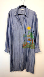 NWOT 100% Tencel Tilley Handpainted Denim Jacket | Size 2X on hanger