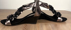 NWOT Patrizia Harlequin Metallic Heeled Sandals size 40 side view