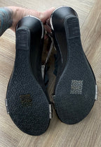 NWOT Patrizia Harlequin Metallic Heeled Sandals size 40 soles