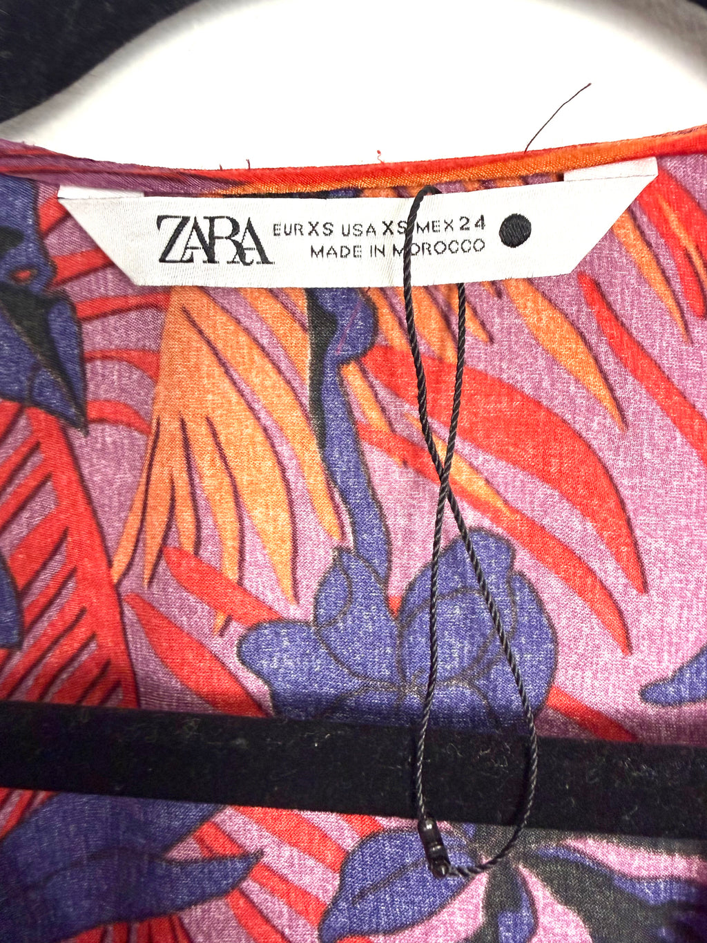 Zara label XS made in Morocco