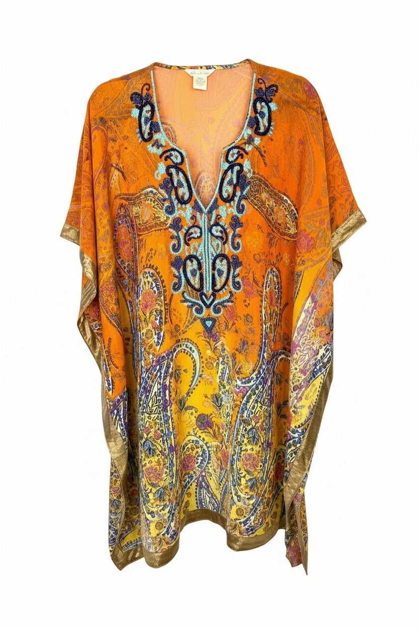 NWT Boho Beaded Kaftan Top | One Size