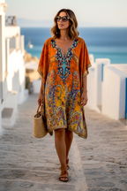 NWT Boho Beaded Kaftan Top | One Size