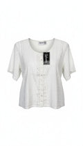 NWT 100% Cotton Embroidered Button-Front Top | Size M at Blue Sparrow Shop 