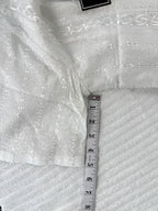NWT 100% Cotton Embroidered Button-Front Top | Size M at Blue Sparrow Shop  measuring 5" sleeve