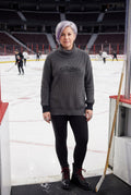 NWT 100% Cotton Ottawa Senators Tunic Sweater | Size S on woman at rink