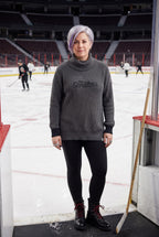 NWT 100% Cotton Ottawa Senators Tunic Sweater | Size S on woman at rink
