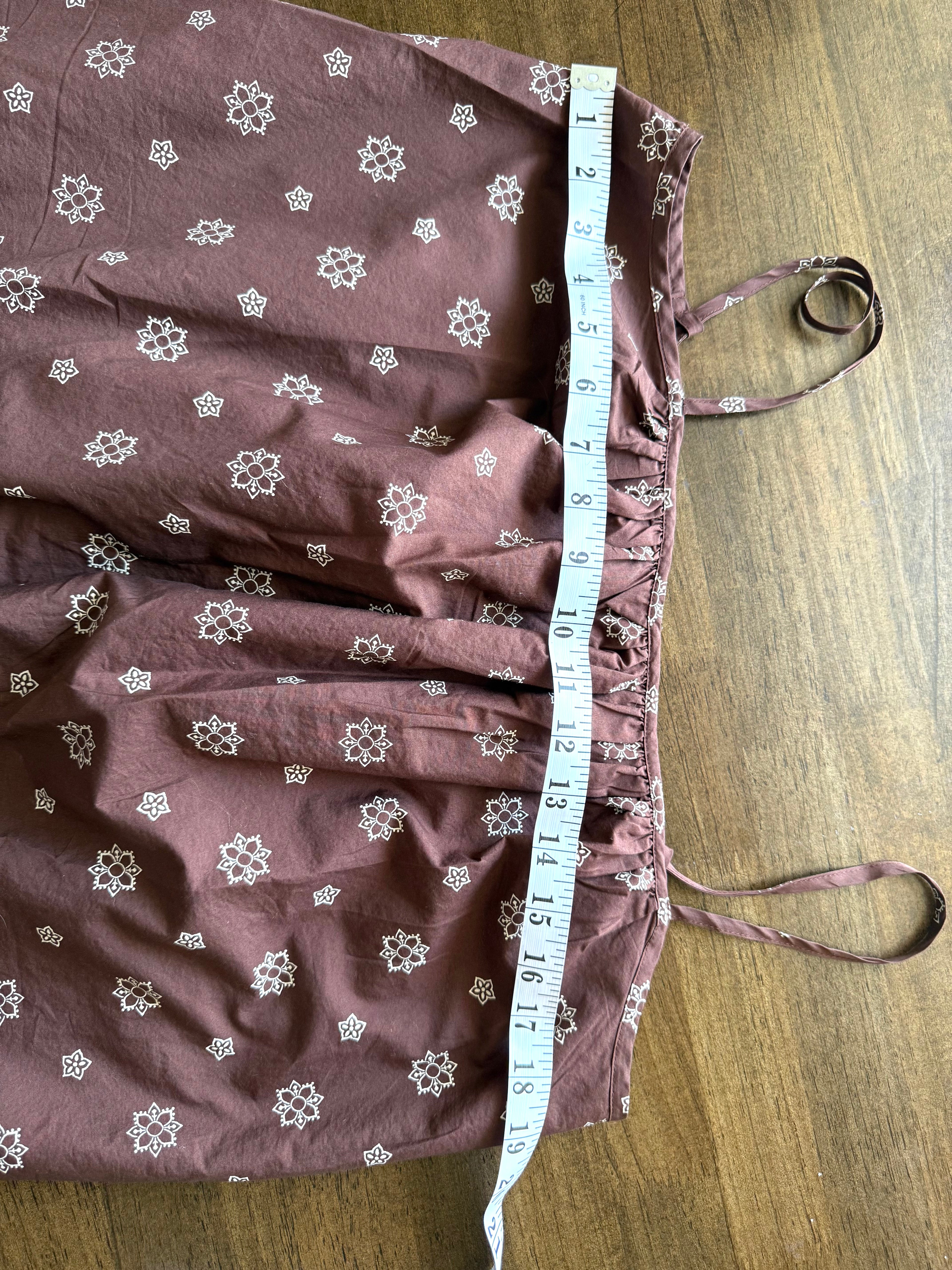 NWT Aritzia Little Moon Adria Mini Dress at Blue Sparrow Shop measuring approx 38" bust gathered