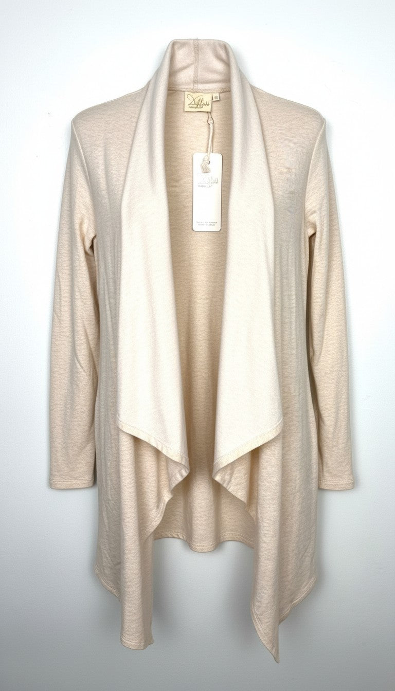 NWT Duffield Design Bamboo Cotton Waterfall Cardigan | Size L at Blue Sparrow Shop 