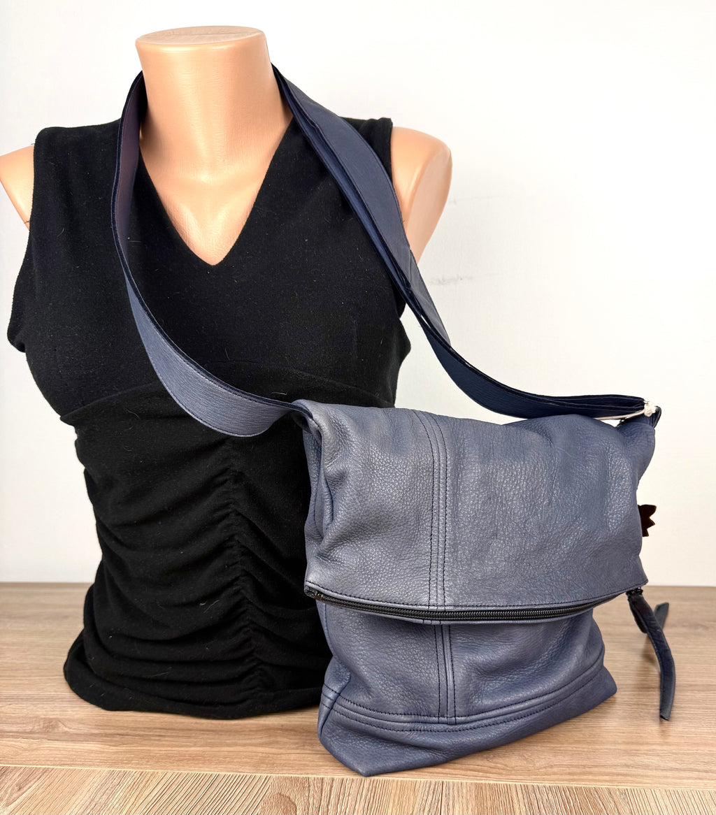 Hides in Hand genuine deerskin leather crossbody bag, NWT