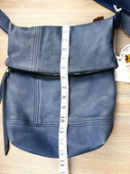 NWT Hides in Hand genuine deerskin leather crossbody bag measuring 14" deep