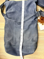 NWT Hides in Hand genuine deerskin leather crossbody bag measuring 18" deep when unfolded