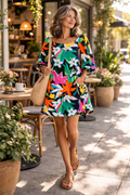 NWT Joseph Ribkoff Dress at Blue Sparrow Shop on woman outdoors