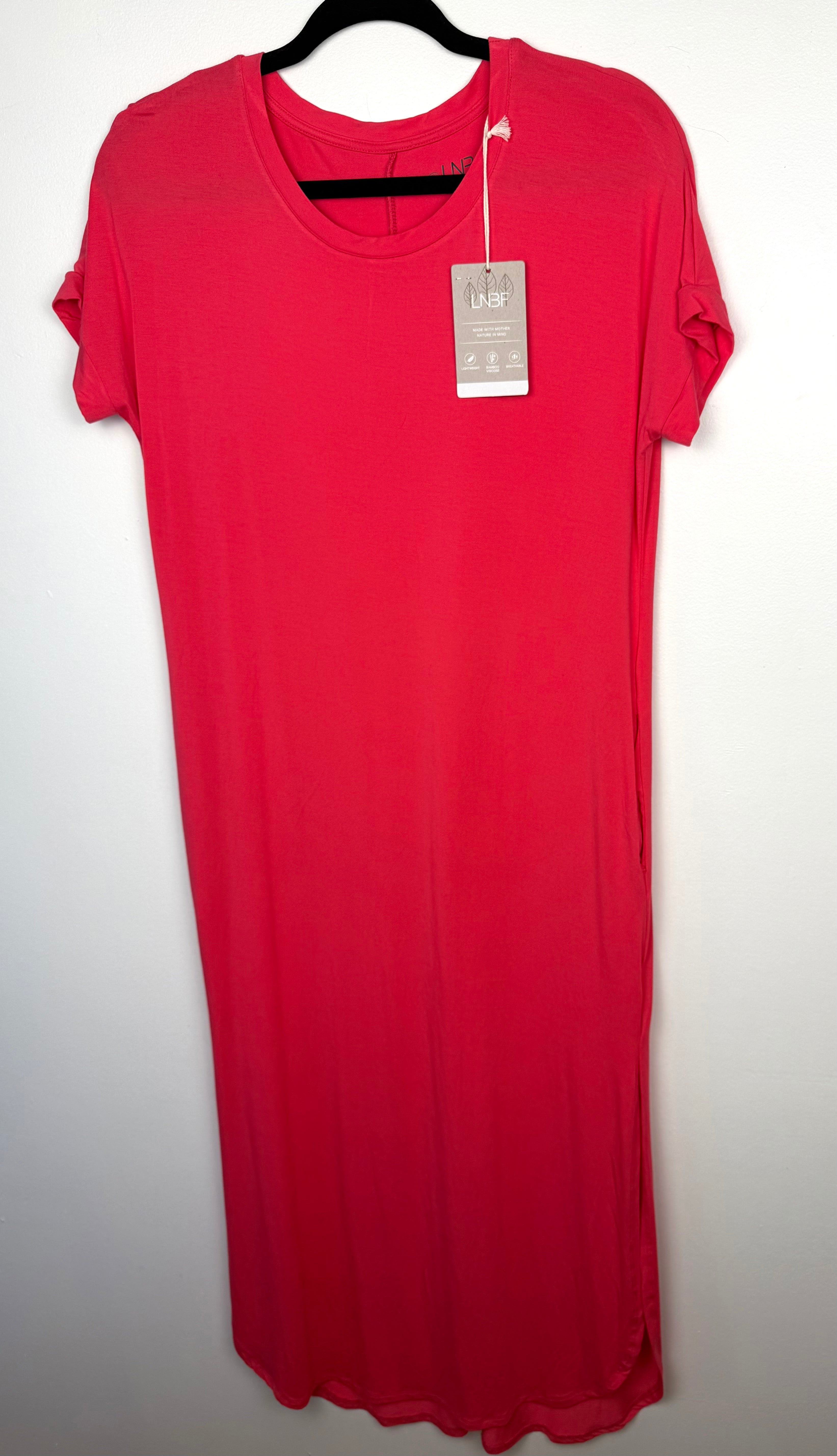 NWT Leave Nothing But Footprints Bamboo Maxi Dress | Size S at Blue Sparrow Shop on hanger