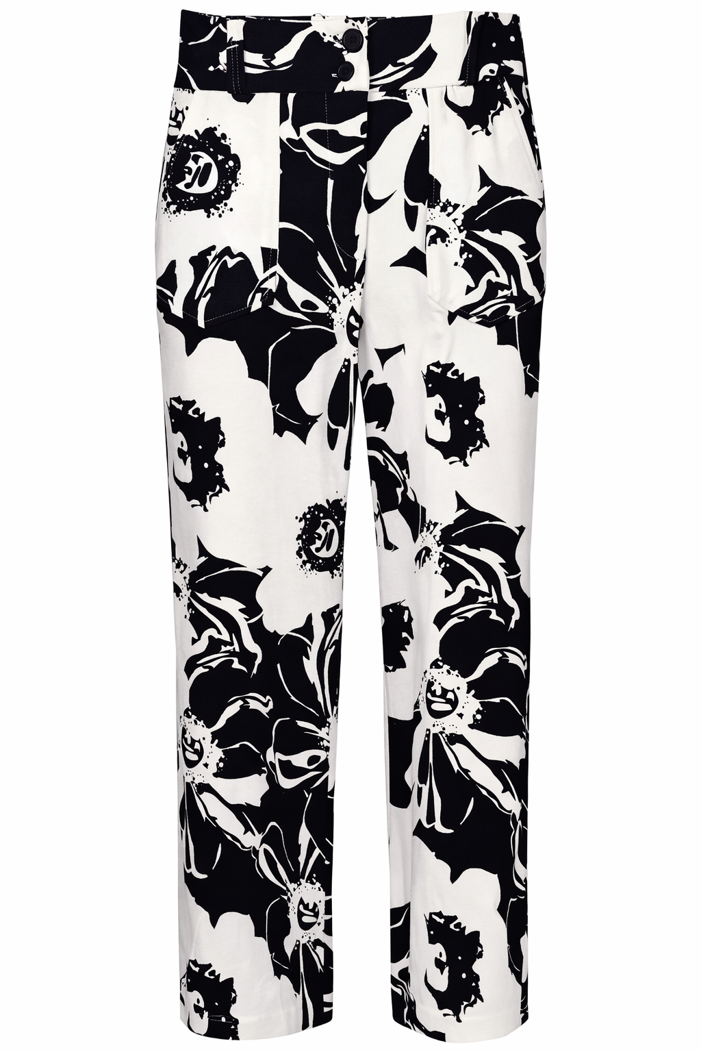 NWT LuLaRoe Wide Leg Pants in black and white at Blue Sparrow Shop