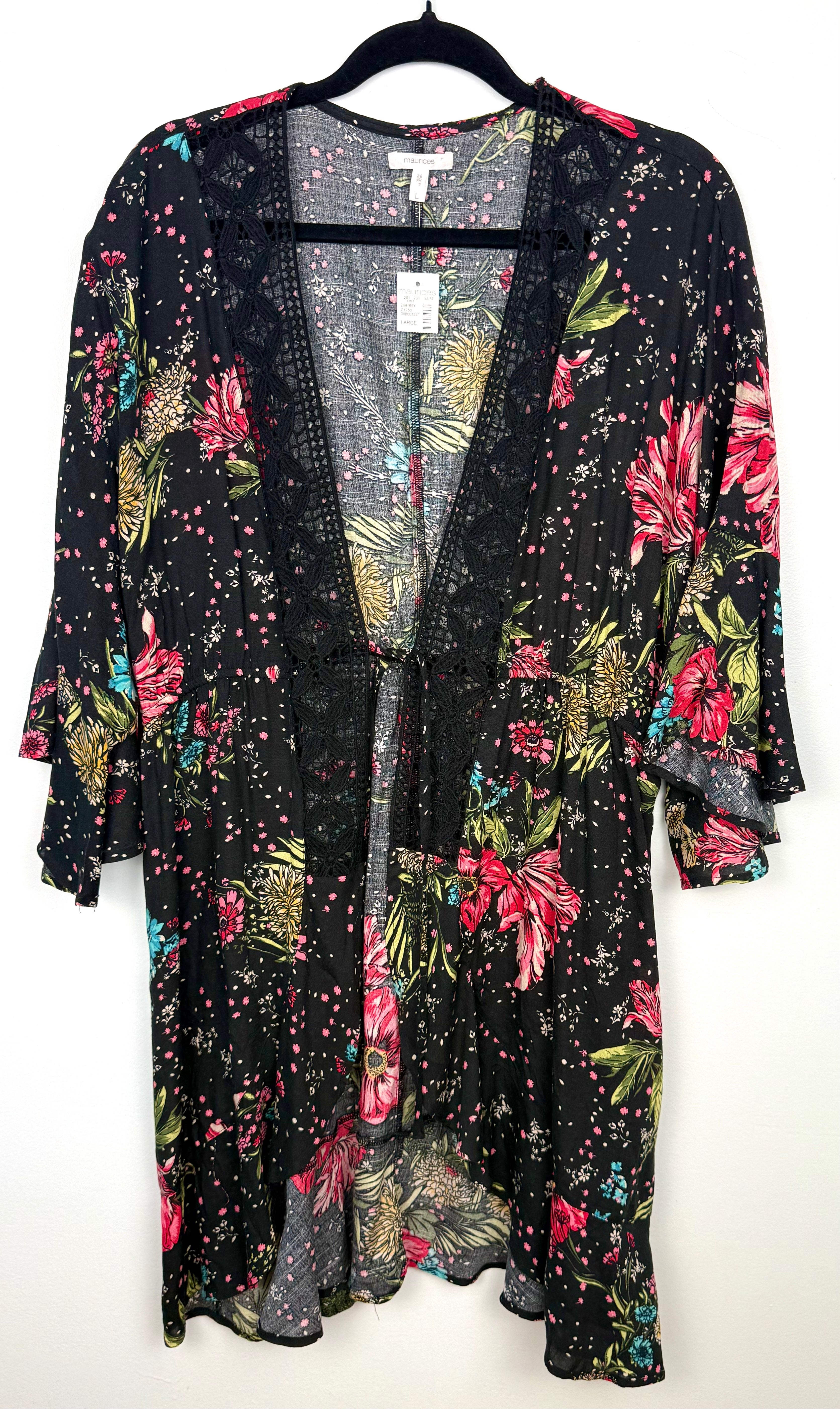 NWT Maurices Kimono Cardigan | Size Large at Blue Sparrow Shop