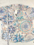 NWT Northern Reflections Mandala Print Blouse | Size M at Blue Sparrow Shop compare at $69.99 measuring 40" bust and 24" shoulder to hem