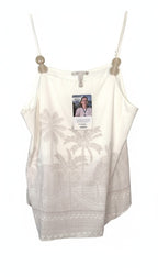 NWT Palm Tree Embroidered Cami | Size L at Blue Sparrow Shop