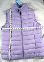 NWT Quilted Puffer Vest | Size L  at Blue Sparrow Shop measuring 40" bust and 25" shoulder to hem 