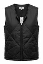 NWT Socialite Quilted Zip Front Vest | Size S/M on white background