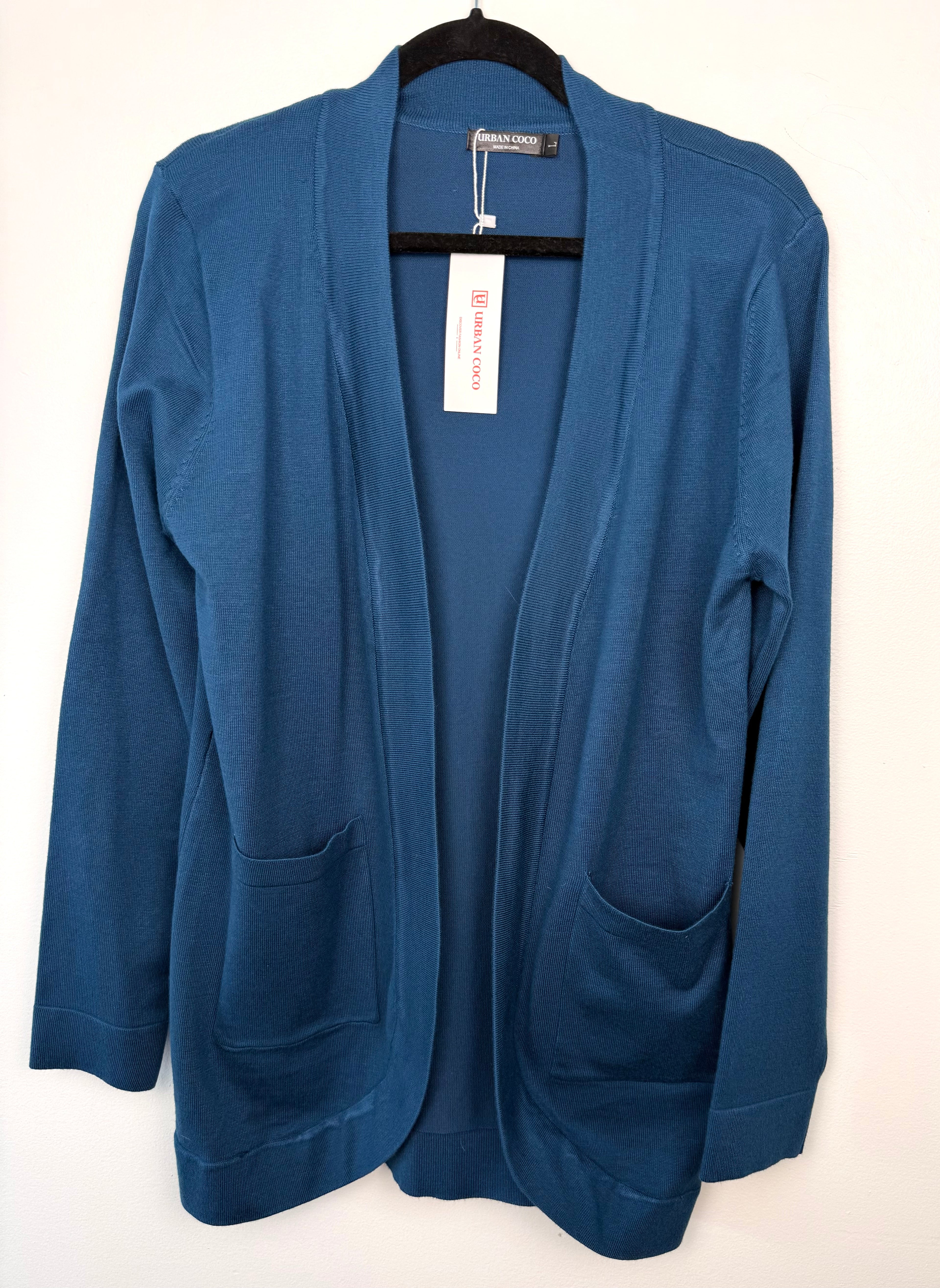NWT Urban Coco Teal Cardigan/Jacket | Size L on hanger