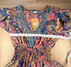 NWT boho paisley festival dress measuring about 30" bust 