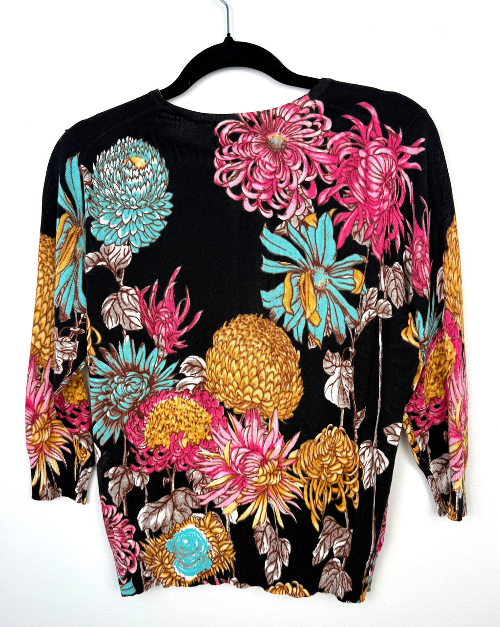 NWT floral Lord & Taylor cardigan back view