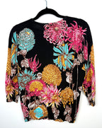 NWT floral Lord & Taylor cardigan back view