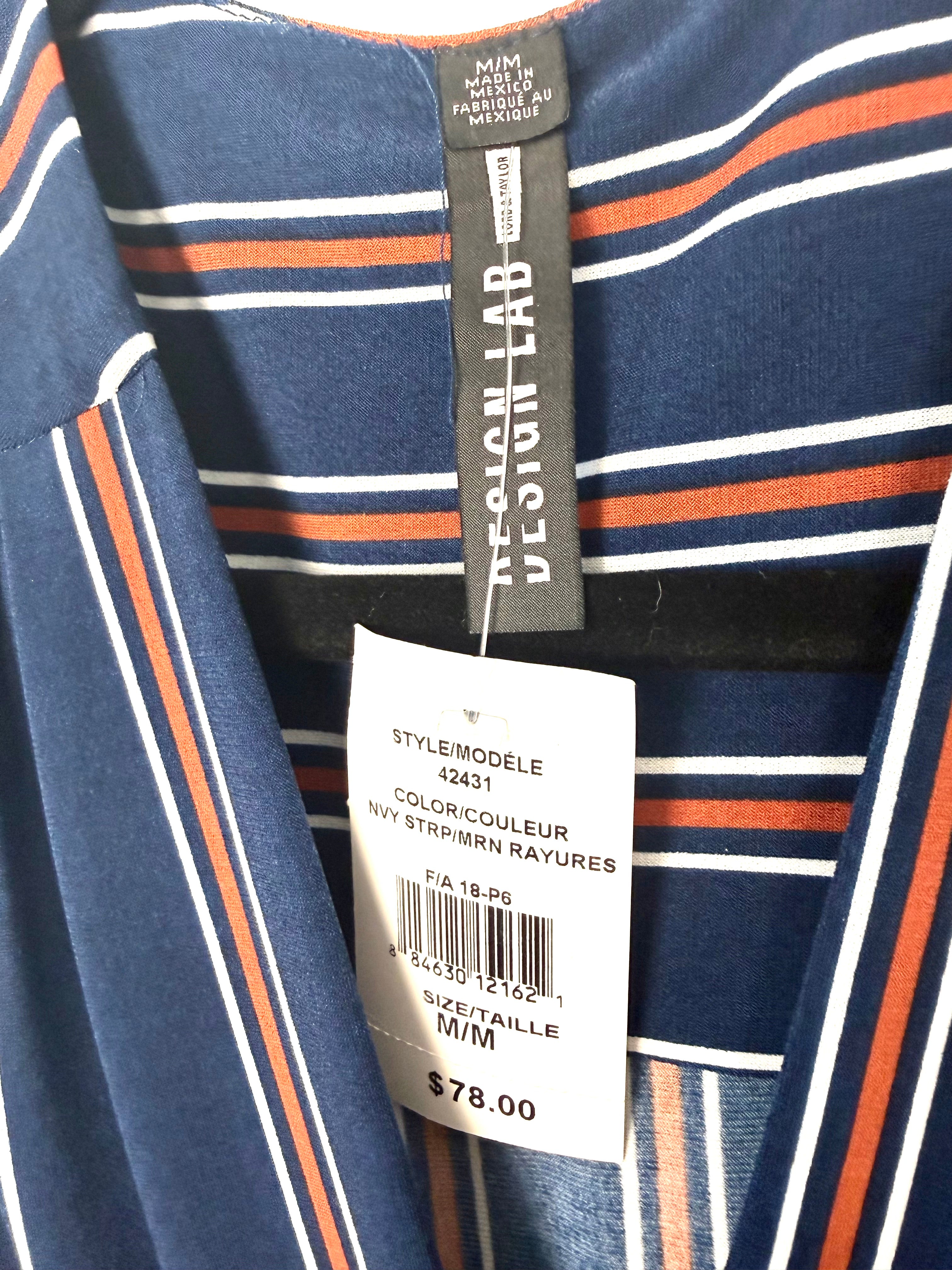 NWT navy striped wide leg jumper compare at 78.00