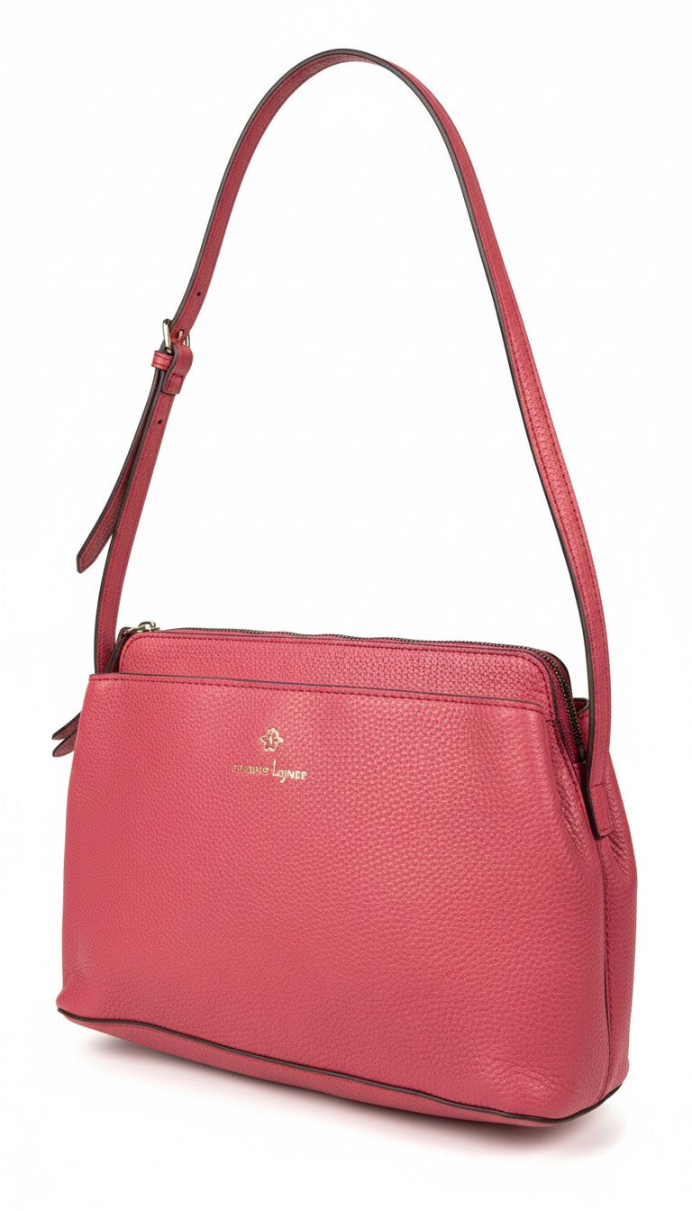 Nanette Lepore Pink Pebbled Leather Crossbody Bag at Blue Sparrow Shop 